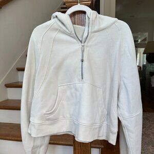 Lululemon Scuba Oversized Yoga Half-Zip Hoodie Bone White – Women’s Size M/L